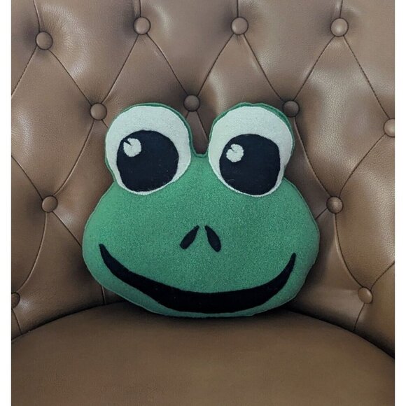 Handcrafted Cashmere Frog Pillow Brand New One Of A Kind - Picture 1 of 6